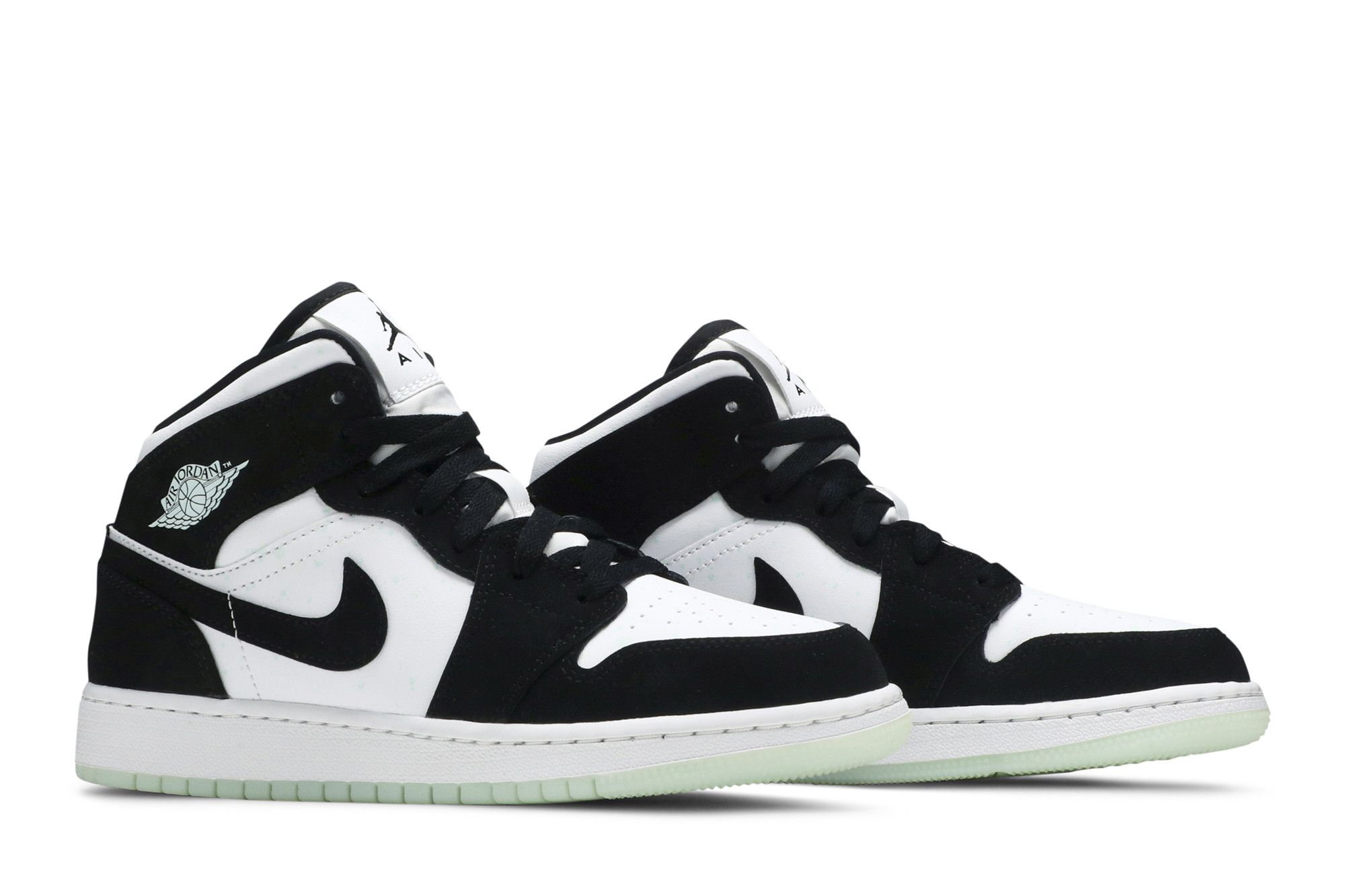 Buy Air Jordan 1 Mid SE GS Glow in the Dark Panda BQ6931 103 GOAT