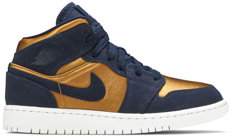 Air Jordan 1 Mid SE GS Obsidian Desert Ochre