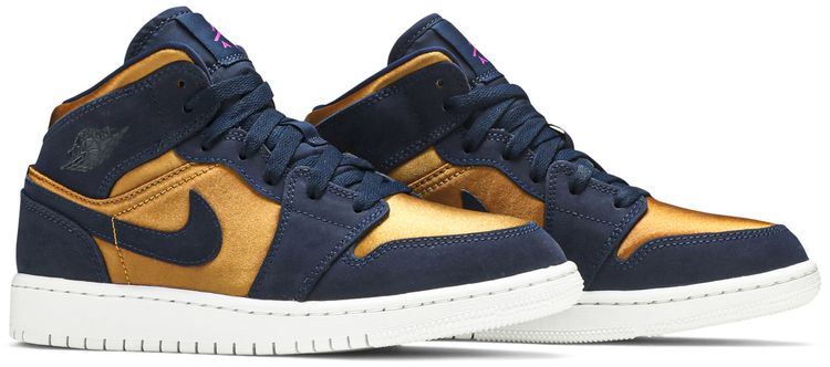 Air Jordan 1 Mid SE GS Obsidian Desert Ochre