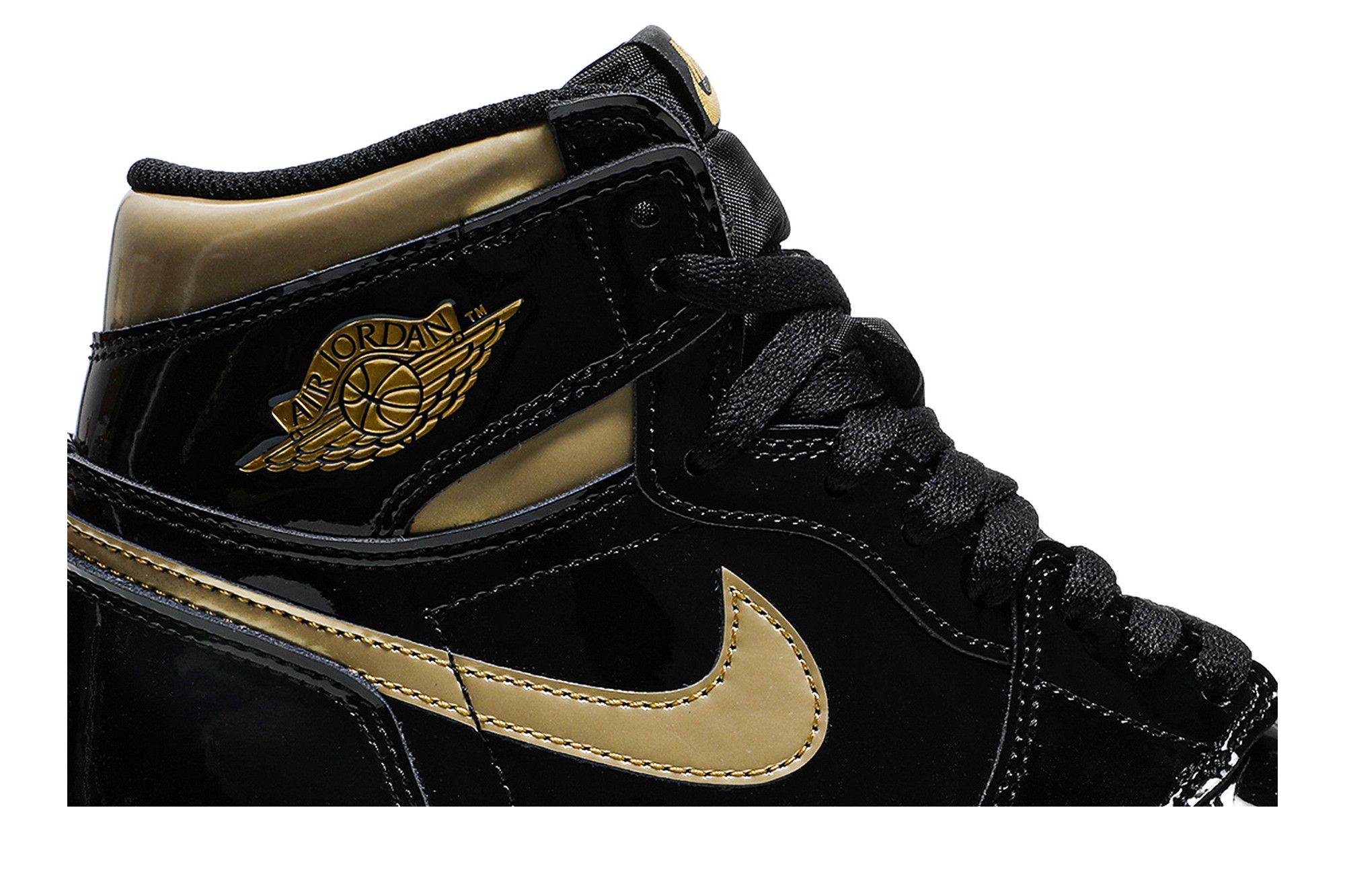 New black and gold jordans top