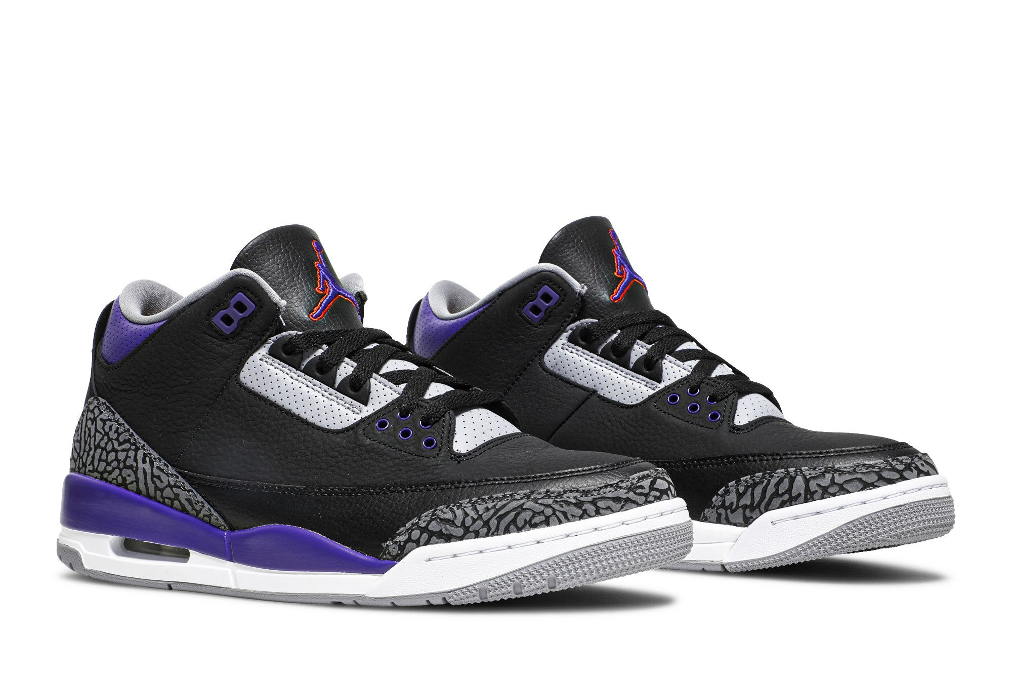 Nike Air Jordan 3 Retro Black Court Purple Size 9. CT8532