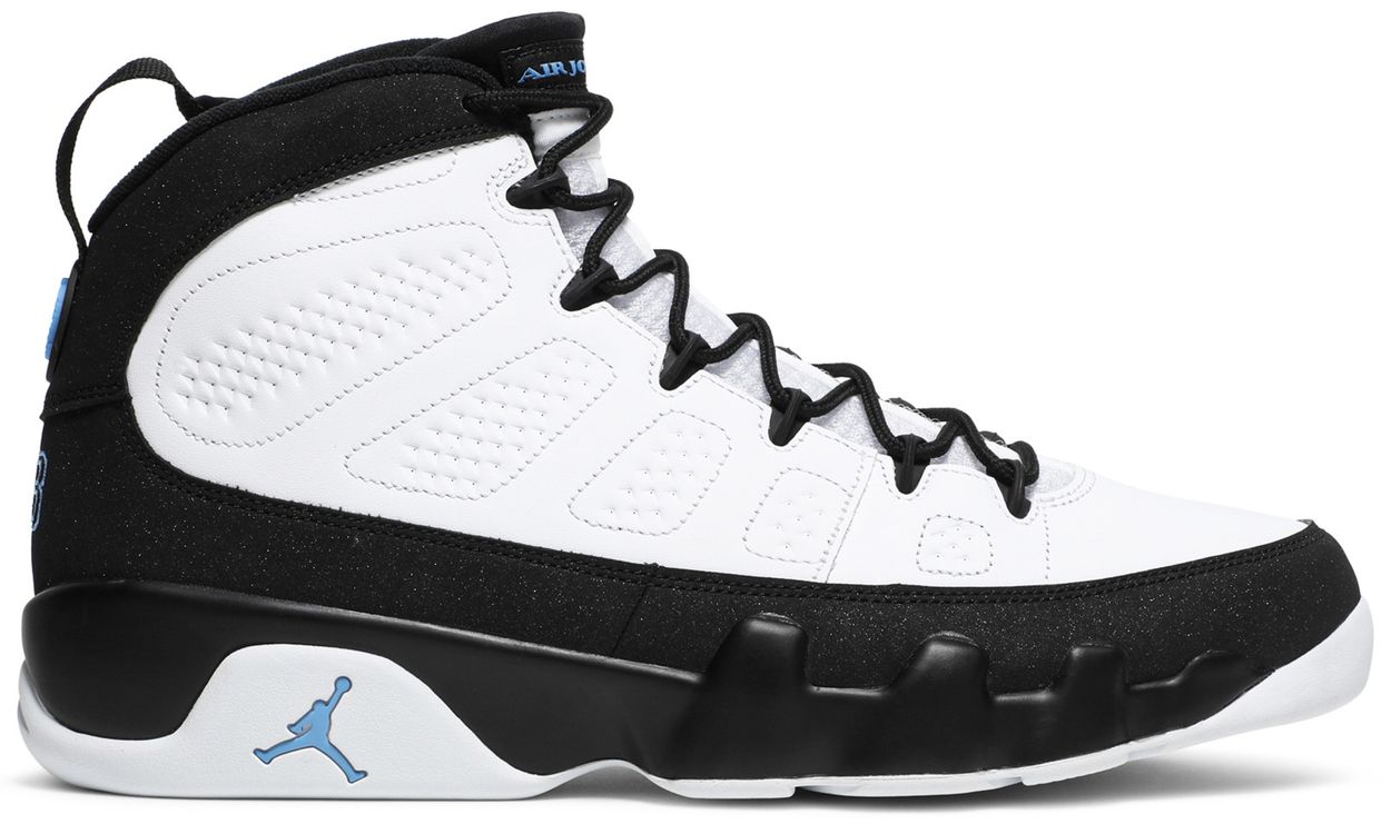 retro 9 blue and white
