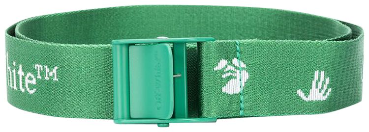 Off White New Logo Classic Industrial Belt Green