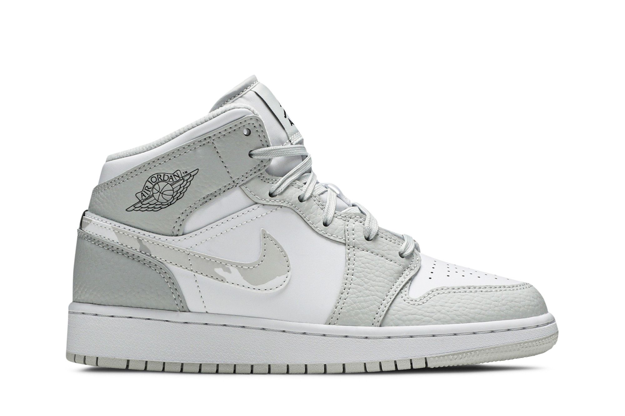 Buy Air Jordan 1 Mid SE GS Swoosh Logo Grey Camo DD3235 100 GOAT UK