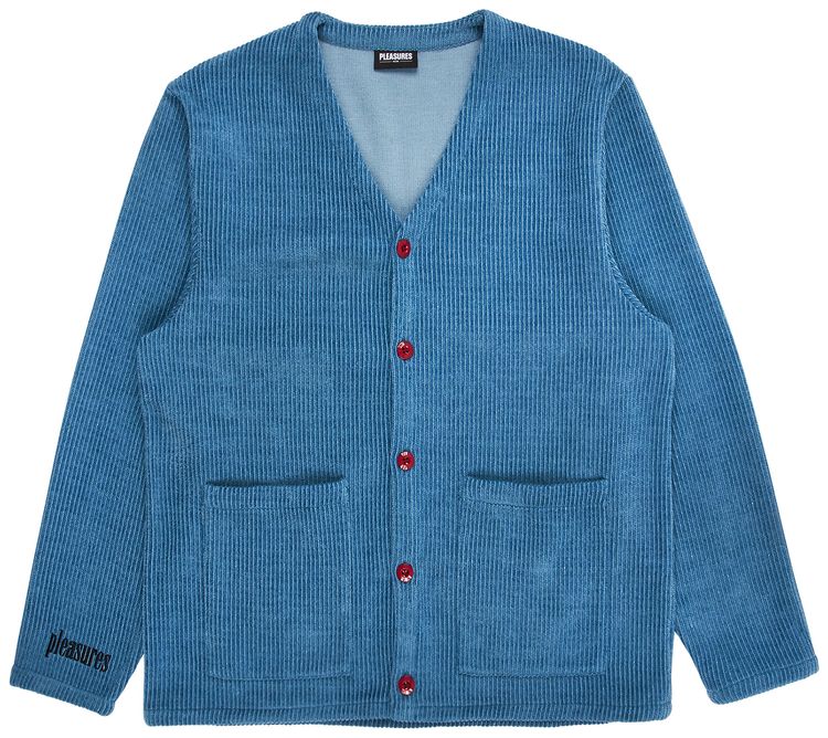 Pleasures Falling Cardigan Sweater Blue
