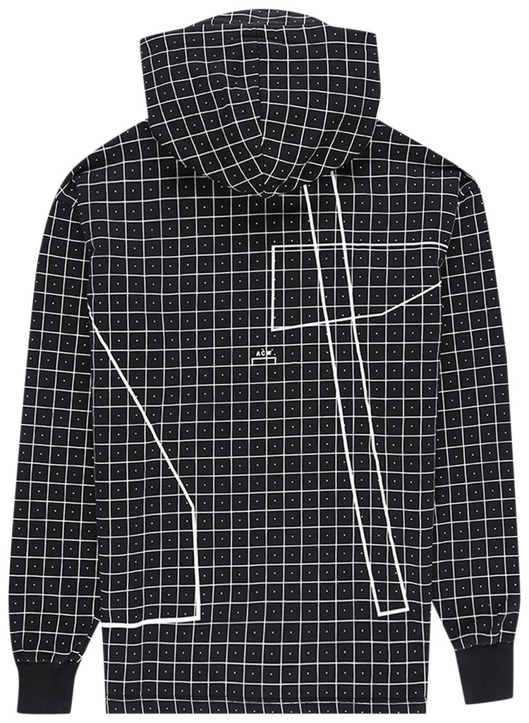 A Cold Wall Grid Print Hoodie Black
