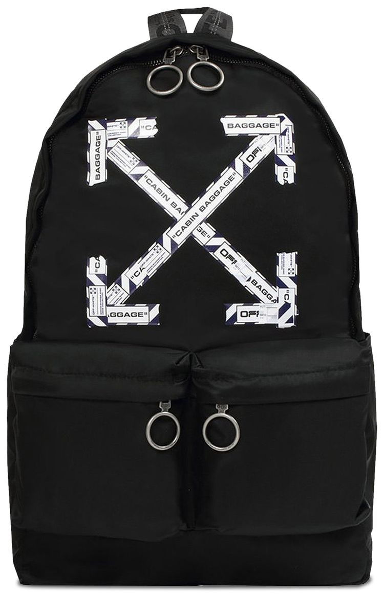 Off White Airport Tape Backpack Black