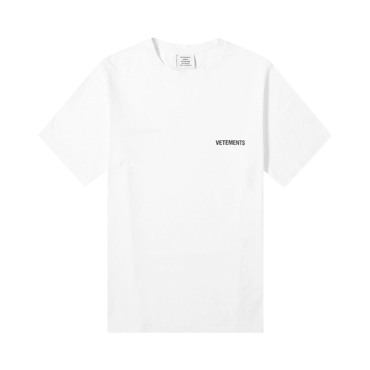 Vetements Logo Front Back T-Shirt 'White'
