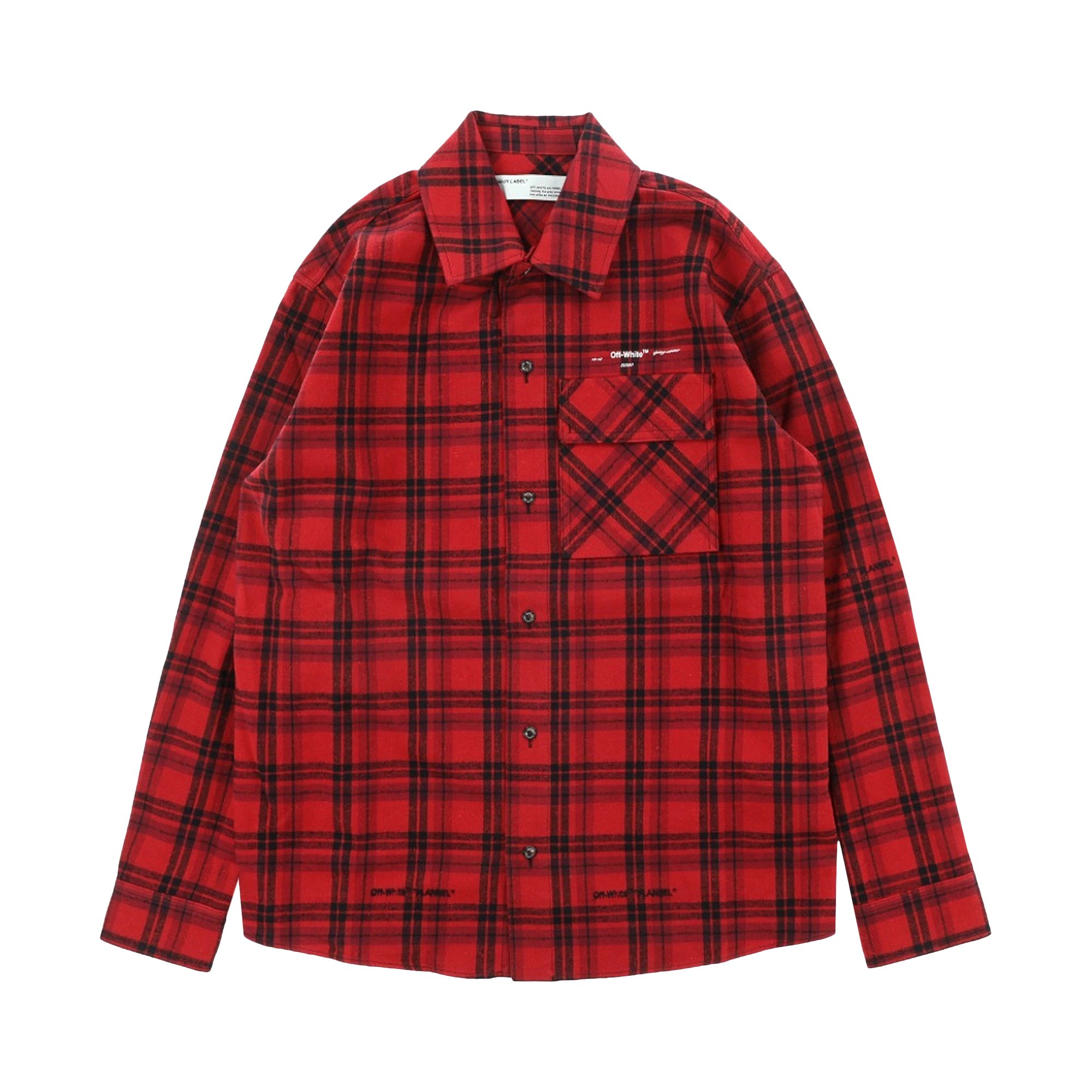 Off-White Flannel Check Shirt 'Red'
