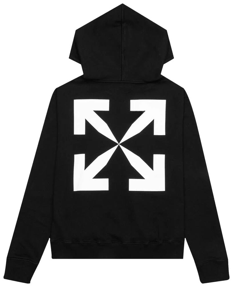 Off White Pascal Print Slim Hoodie BlackWhite