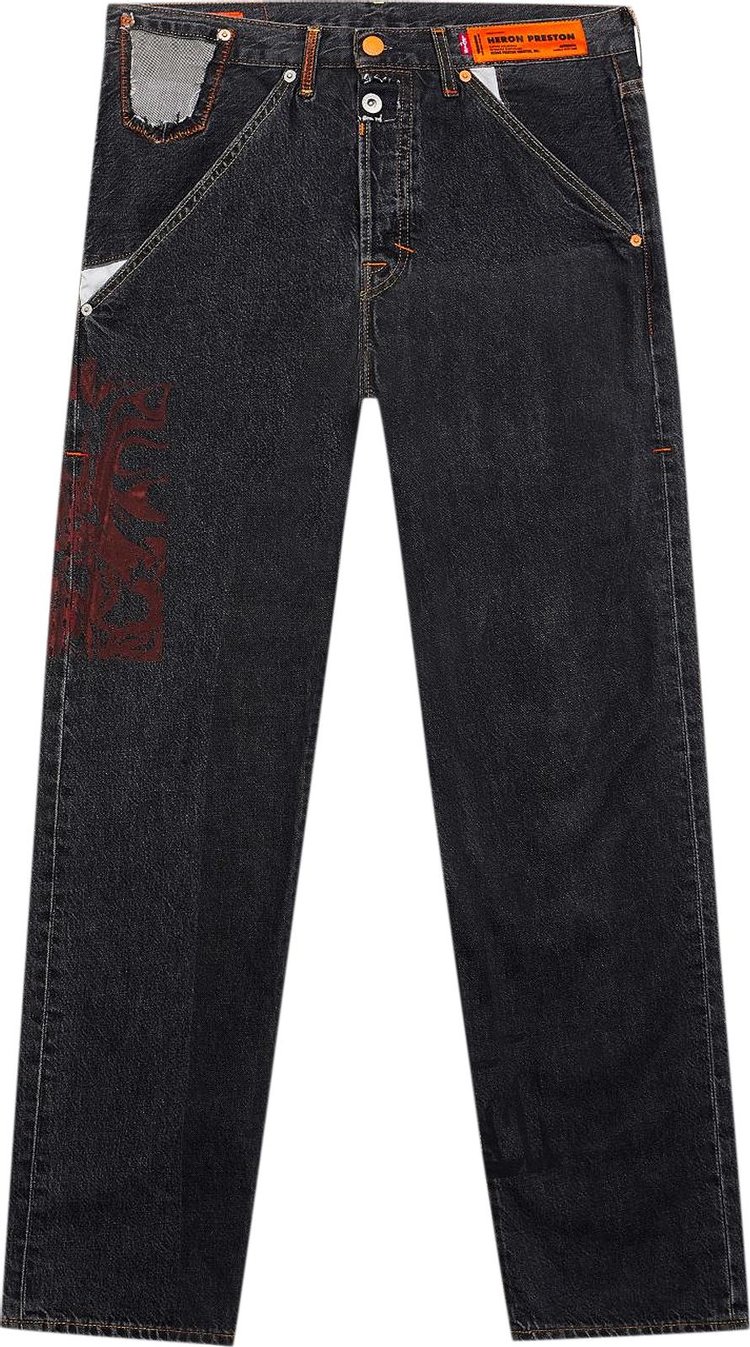 Heron Preston x Levis 501 Jeans Black Wash