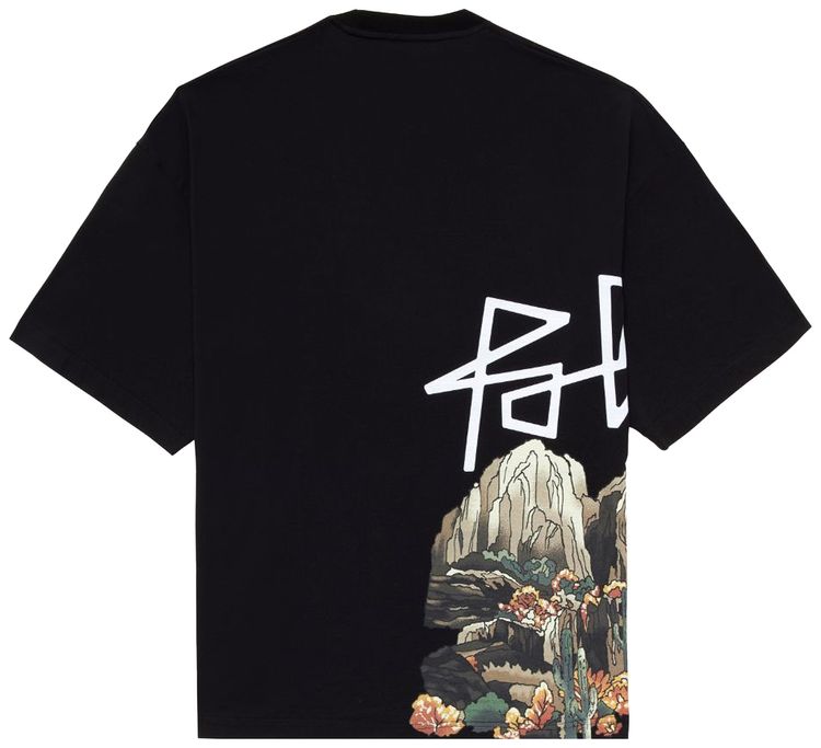 Palm Angels Desert Skull Over Tee BlackMulticolor