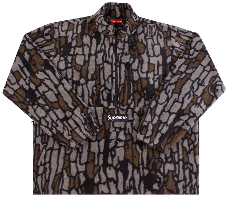 Supreme x Polartec Half Zip Pullover Olive Treebark Camo