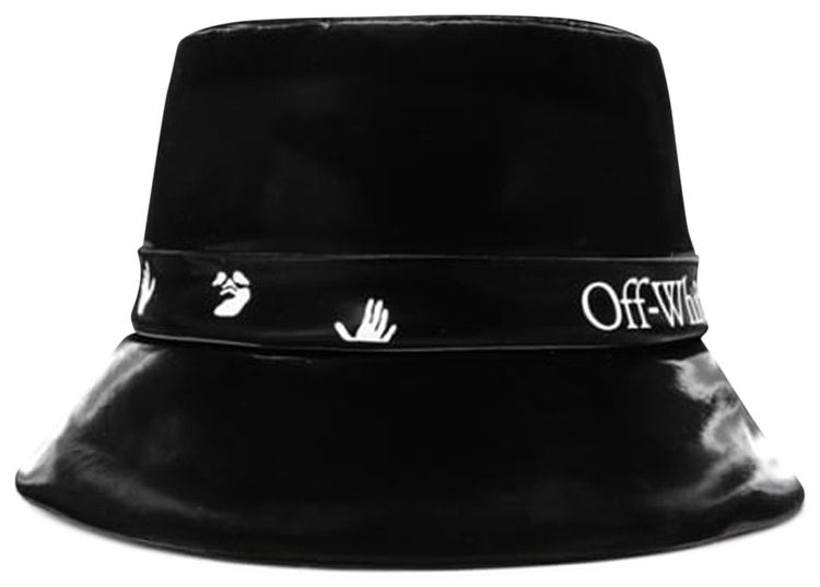 Off White Logo Rain Cap BlackWhite