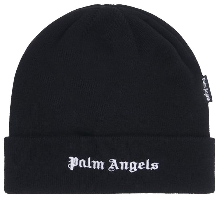 Palm Angels Logo Beanie BlackWhite