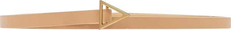 Bottega Veneta Triangular Logo Buckle Belt 'Almond/Gold'