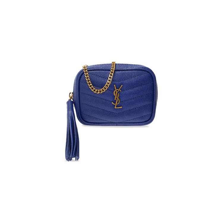 Saint Laurent Lou Baby Key Holder Pouch Purple