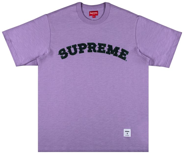 Supreme Plaid Applique Short Sleeve Top Violet