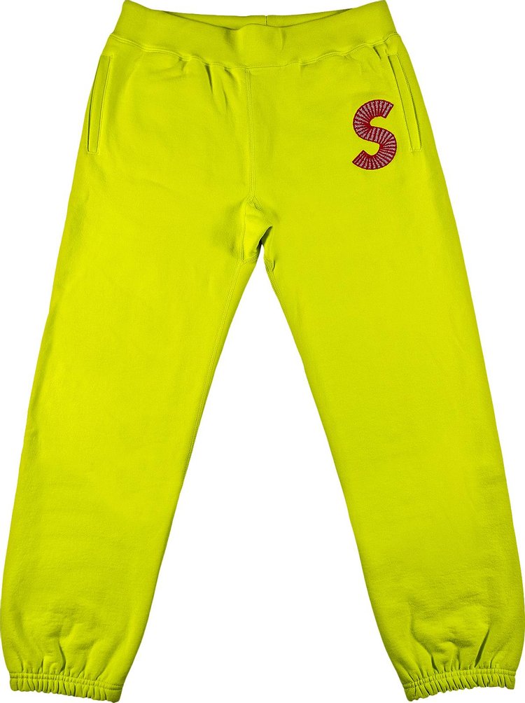 Supreme S Logo Sweatpant Acid Green