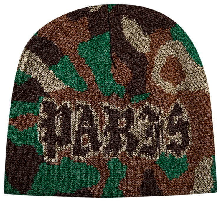 Supreme Paris Camo Beanie Woodland Camo