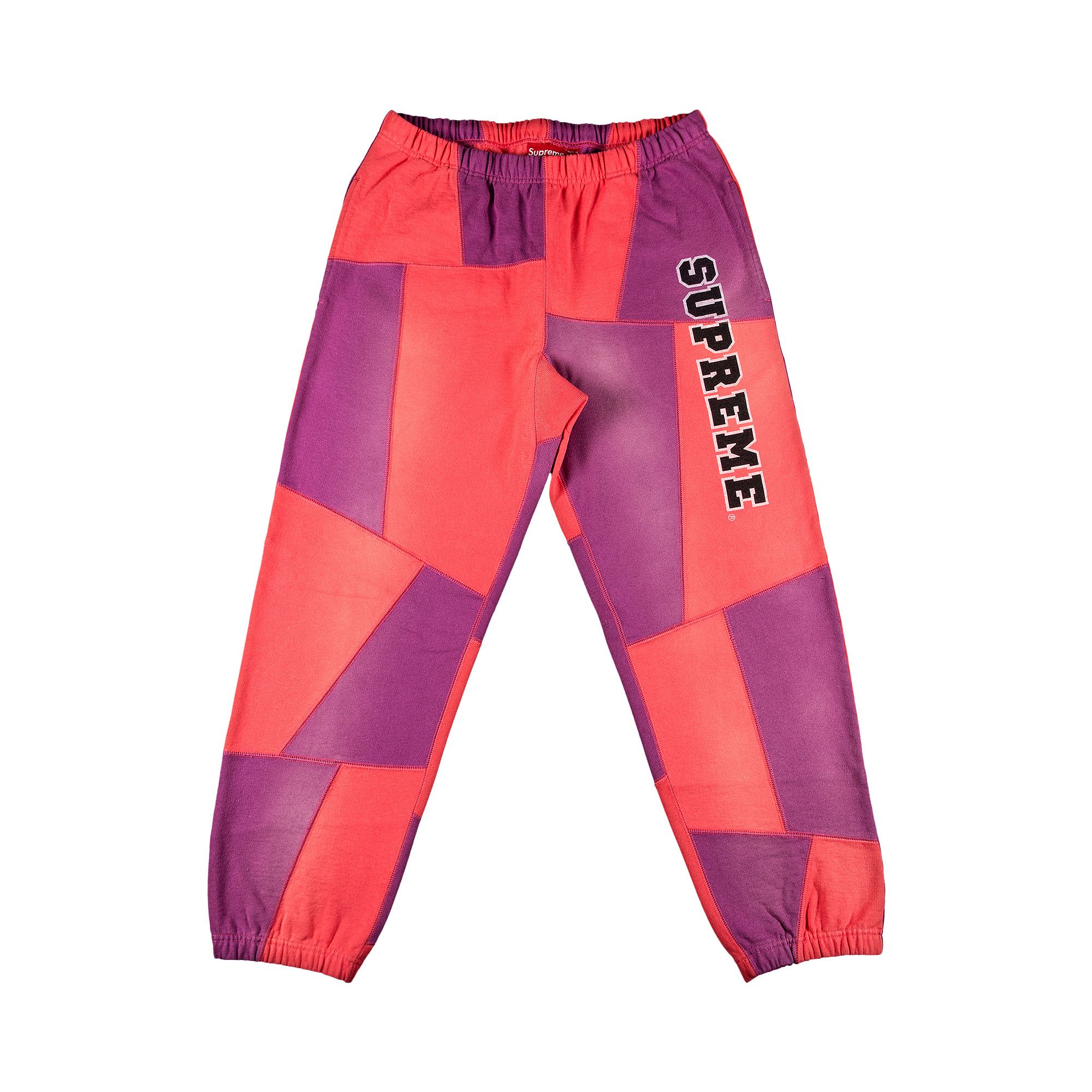 Size m Supreme Patchwork Sweatpant Bright Coral