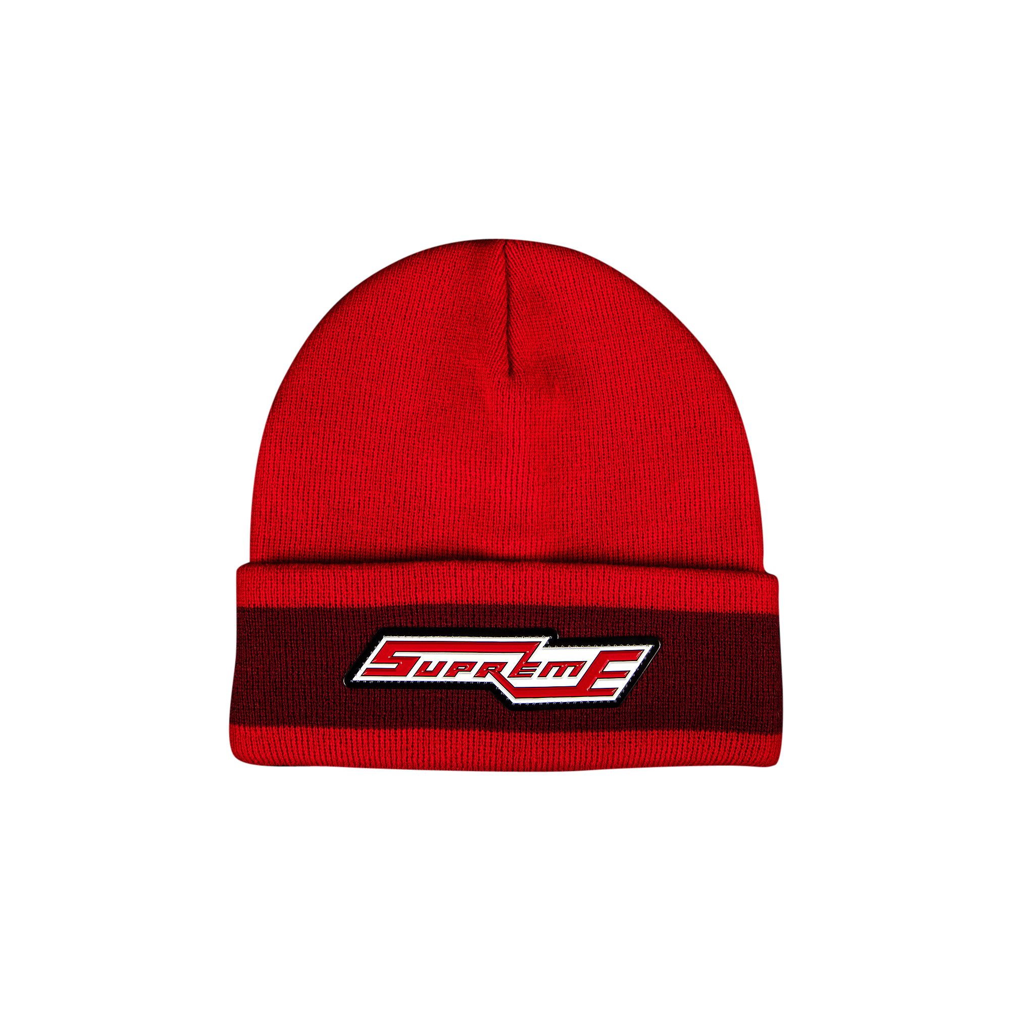 Buy Supreme Cuff Stripe Beanie 'Red' - FW20BN54 RED | GOAT