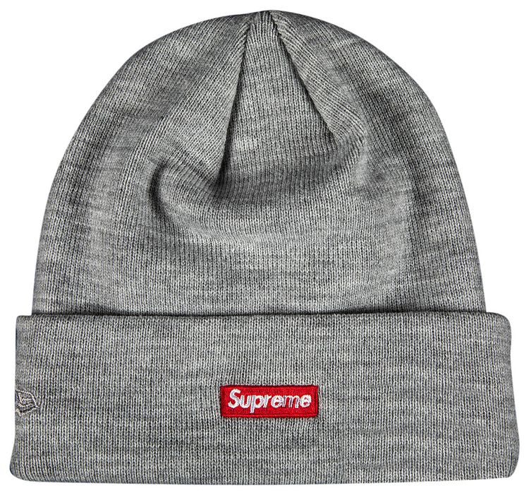 Supreme x New Era Shop Beanie   San Francisco Heather Grey