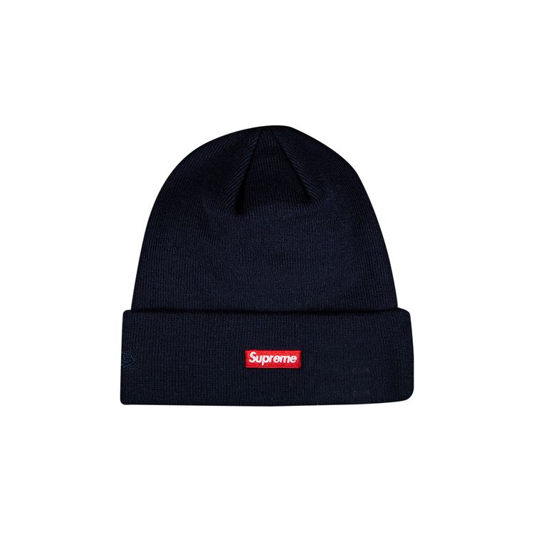 Supreme x New Era Shop Beanie   San Francisco Navy