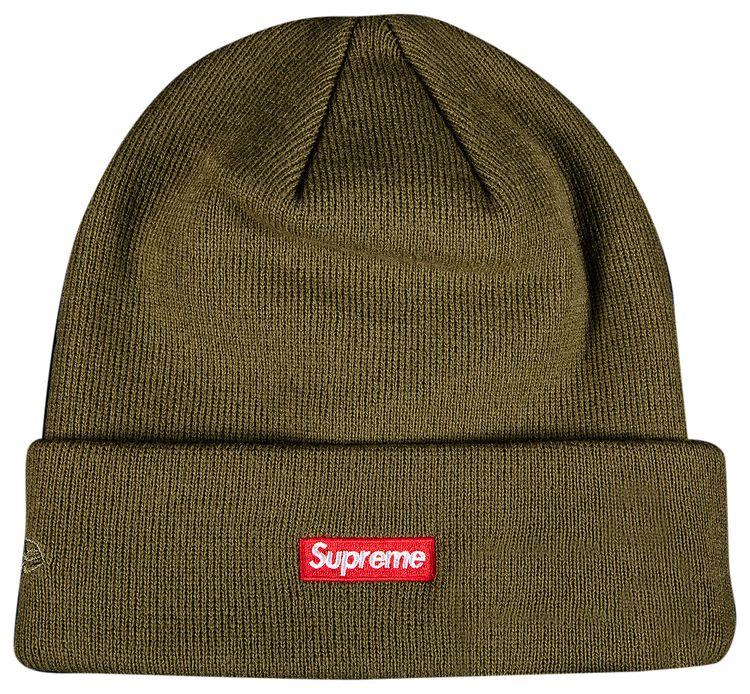Supreme x New Era Shop Beanie   San Francisco Light Olive