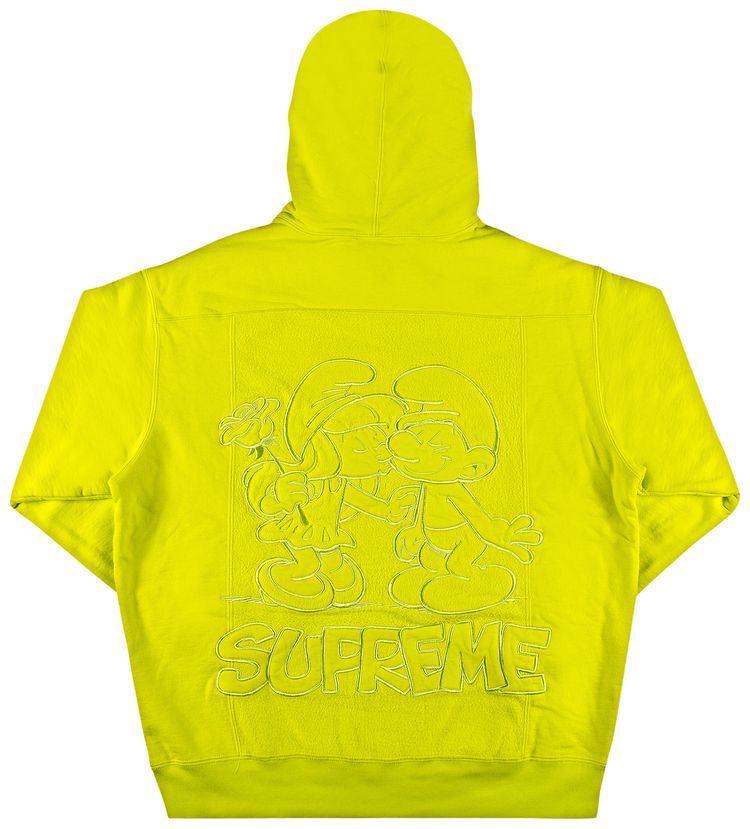 Supreme x Smurfs Hooded Sweatshirt Acid Green