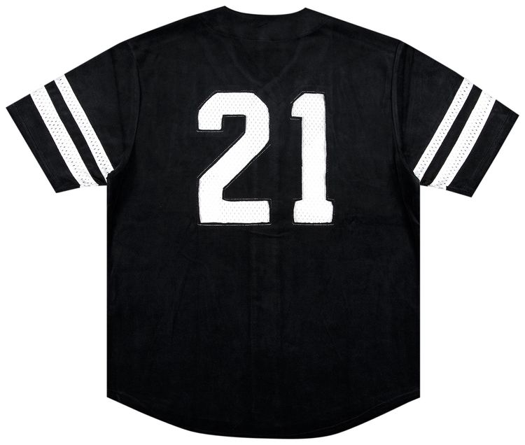 Supreme Velour Baseball Jersey Black