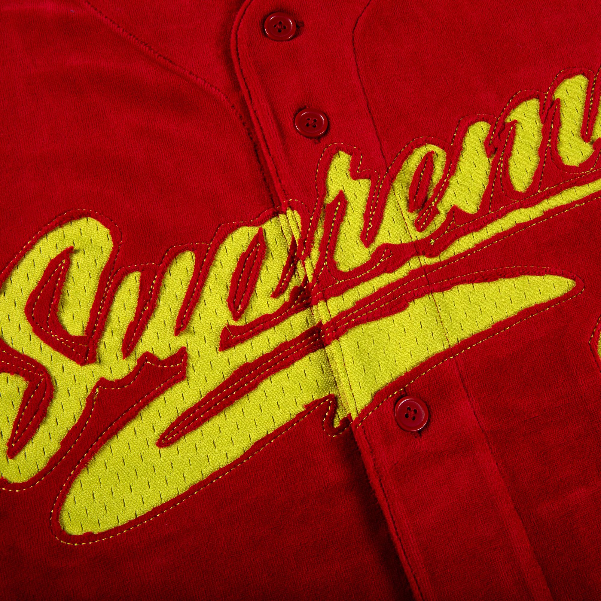 Buy Supreme Velour Baseball Jersey 'Red' - FW20KN28 RED | GOAT Buy Supreme Velour Baseball Jersey 'Red' - FW20KN28 RED | GOAT