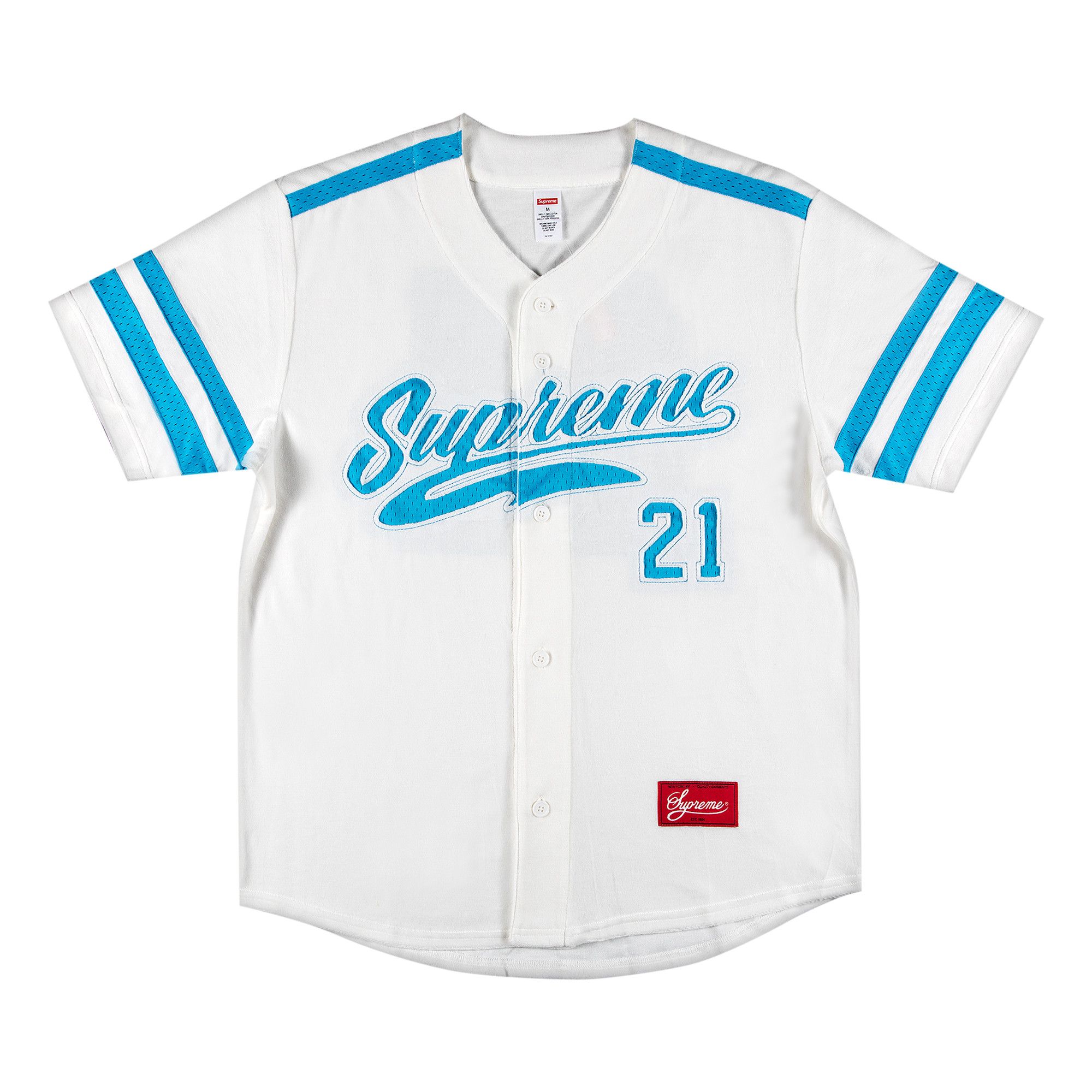 Buy Supreme Velour Baseball Jersey 'White' - FW20KN28 WHITE | GOAT MX