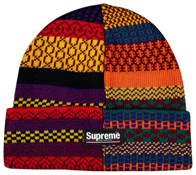 Supreme Multi Pattern Beanie Multicolor