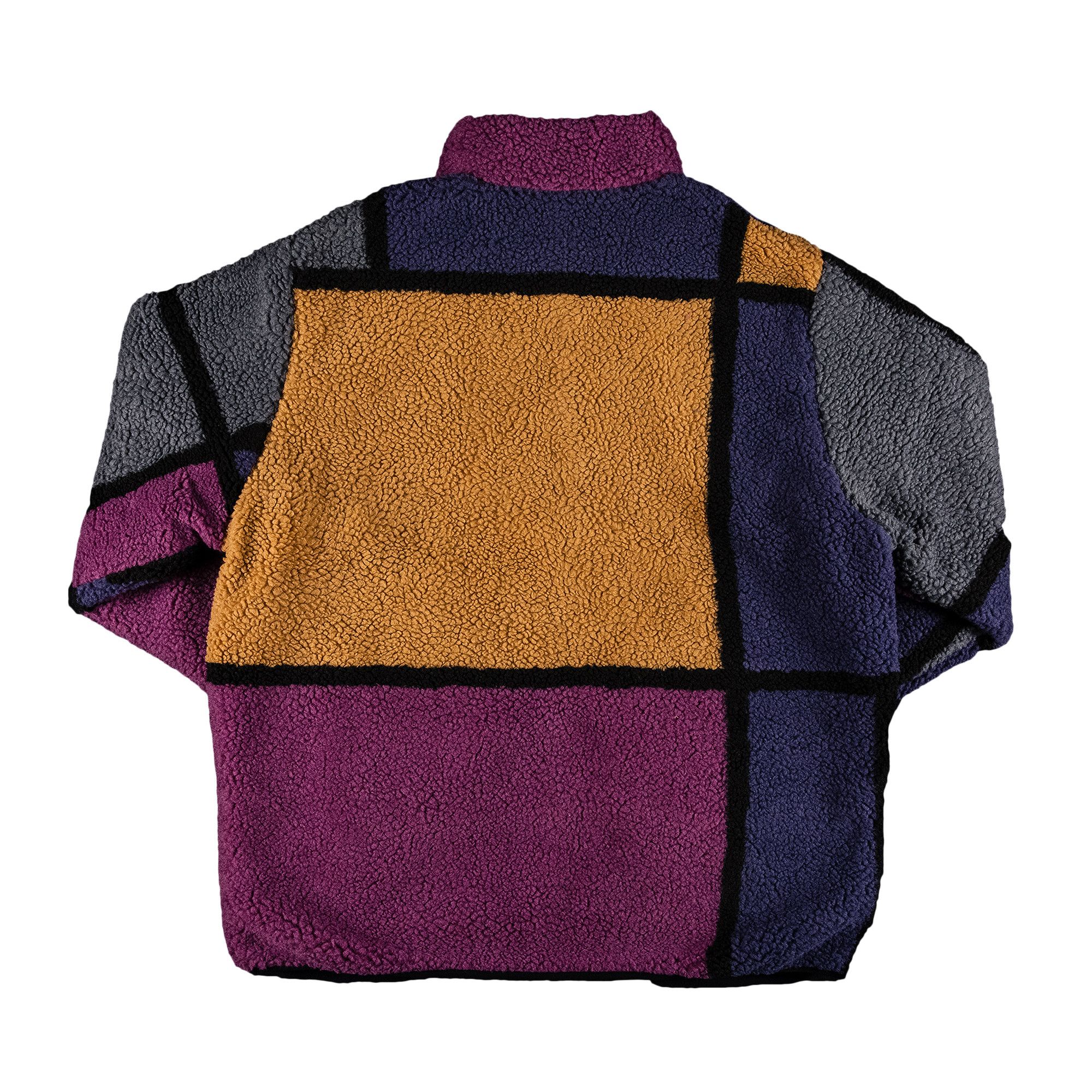 Buy Supreme Reversible Colorblocked Fleece Jacket 'Purple