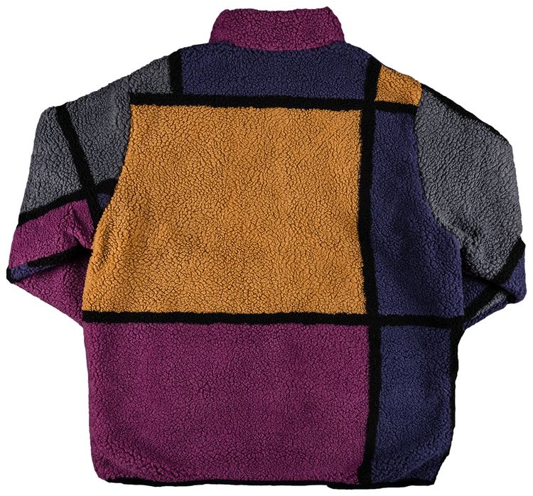 Supreme Reversible Colorblocked Fleece Jacket Purple