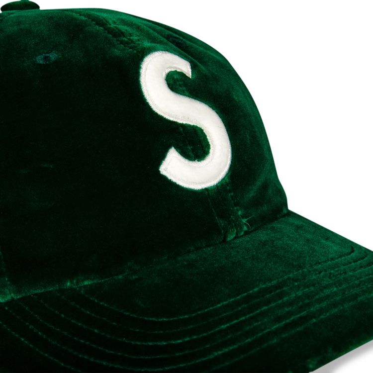 Supreme Velvet S Logo 6 Panel Green