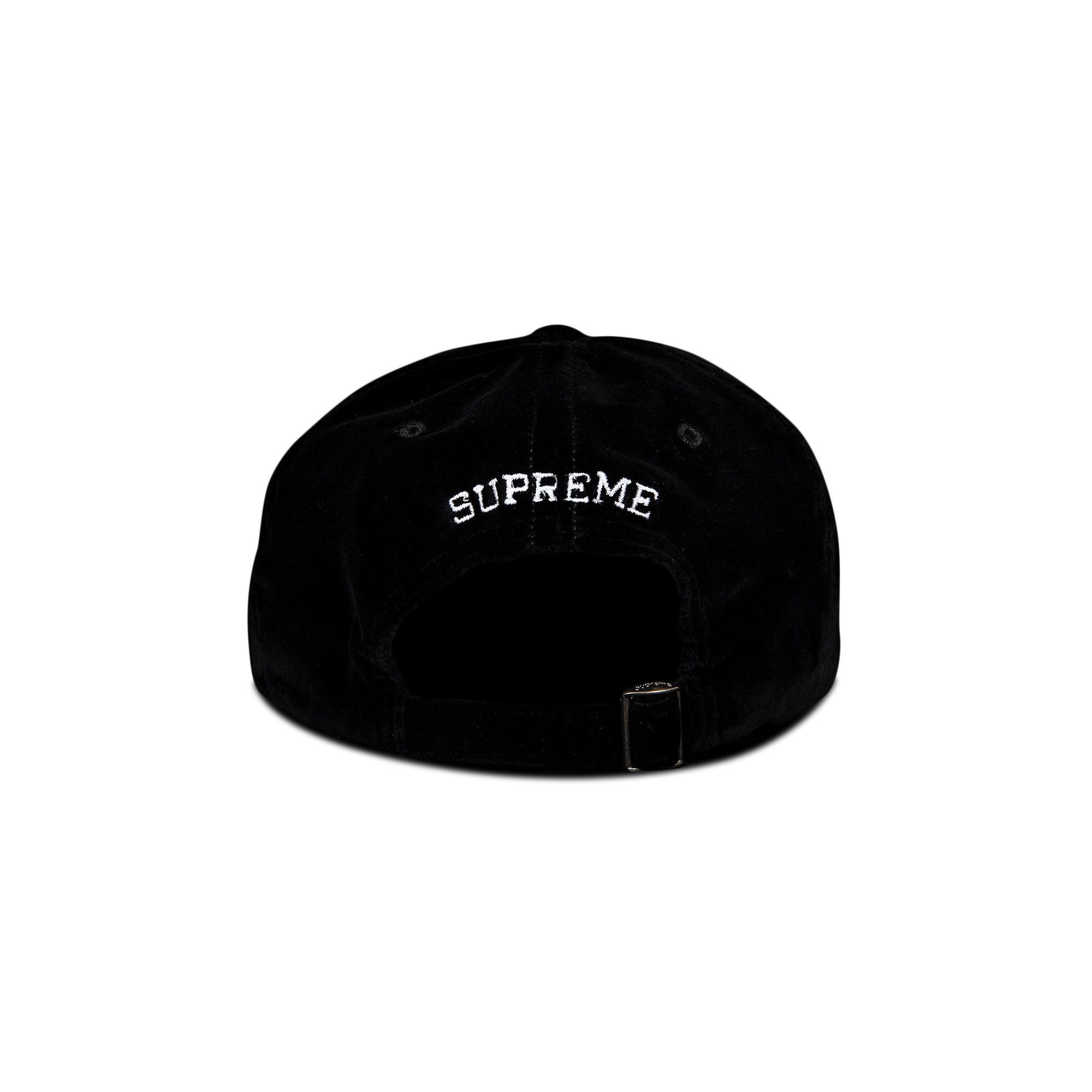 Buy Supreme Velvet S Logo 6-Panel 'Black' - FW20H69 BLACK | GOAT AE