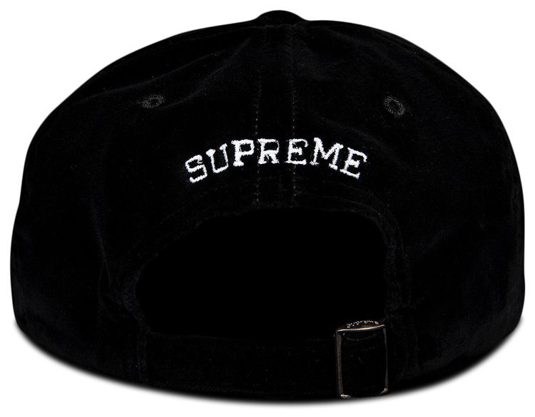 Supreme Velvet S Logo 6 Panel Black