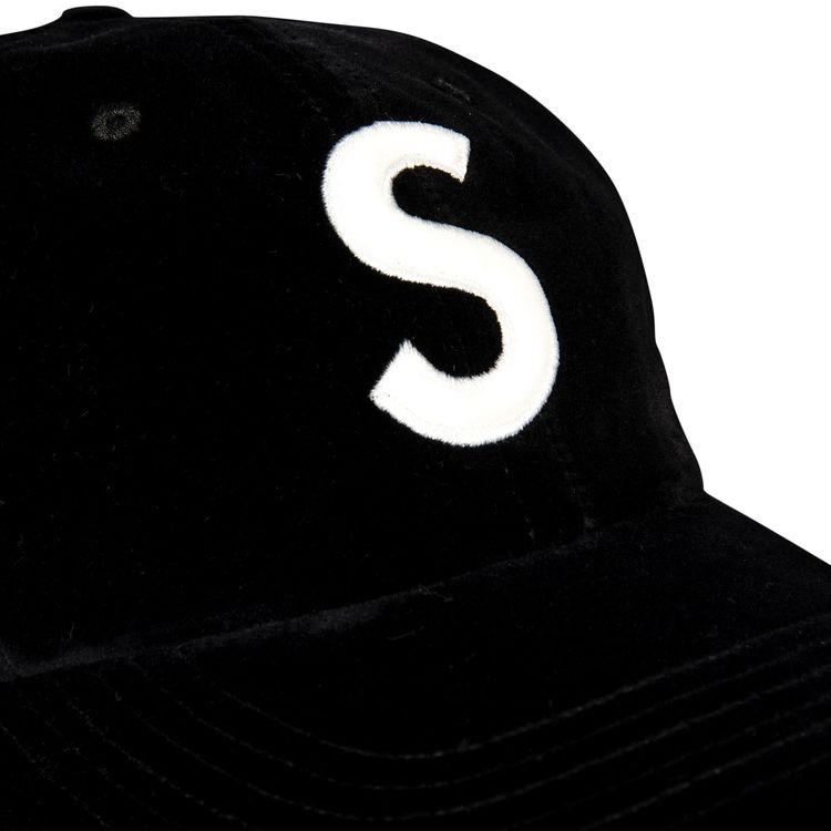 Supreme Velvet S Logo 6 Panel Black