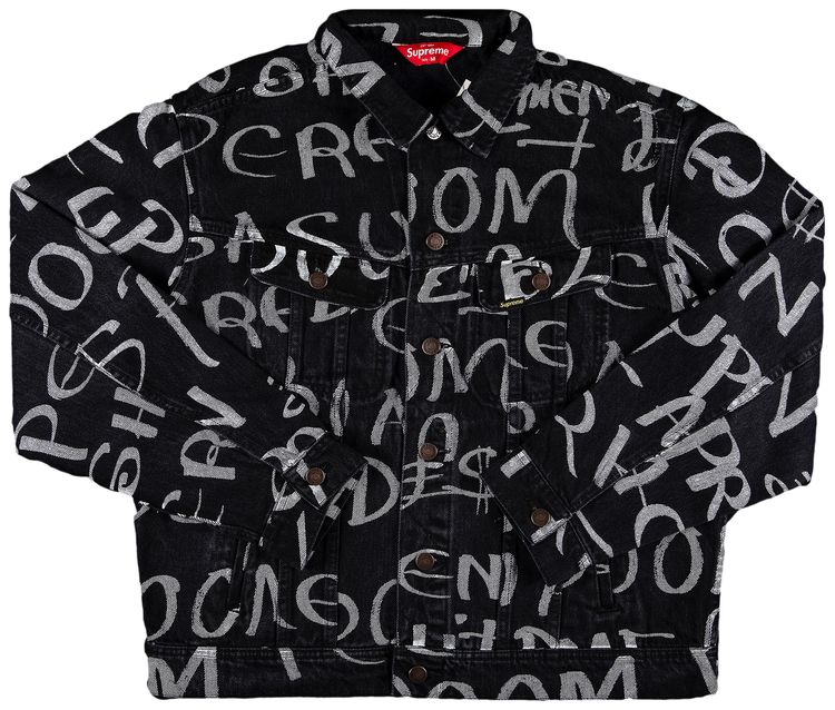 Buy Supreme Black Ark Denim Trucker Jacket 