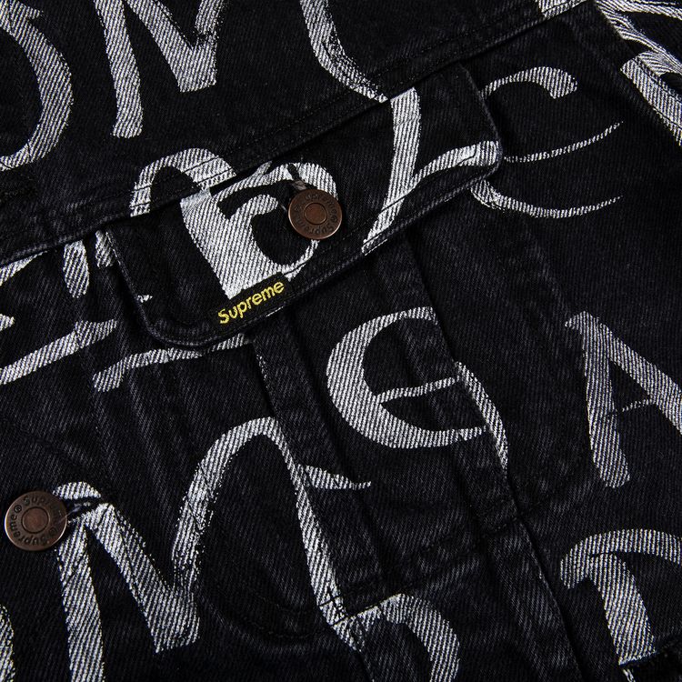 Buy Supreme Black Ark Denim Trucker Jacket 