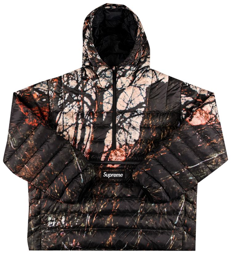 Supreme Micro Down Half Zip Hooded Pullover Woods