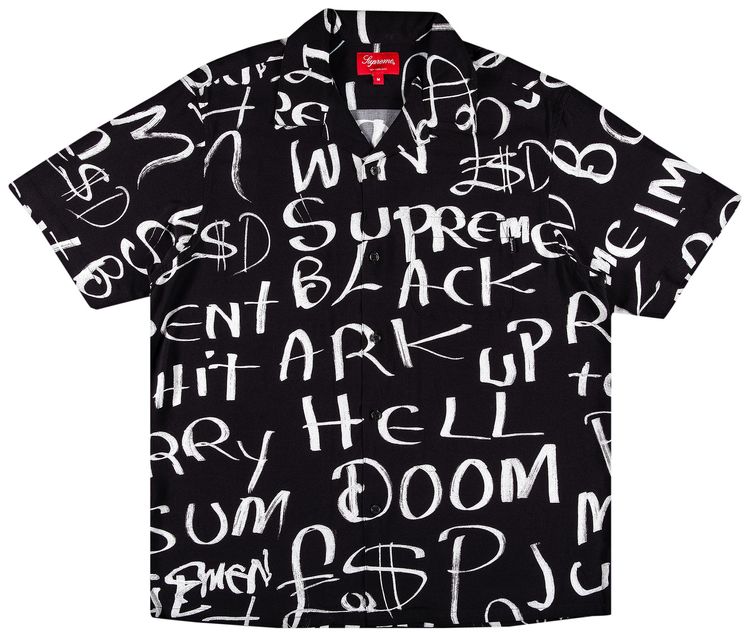 Supreme Black Ark Rayon Short Sleeve Shirt Black