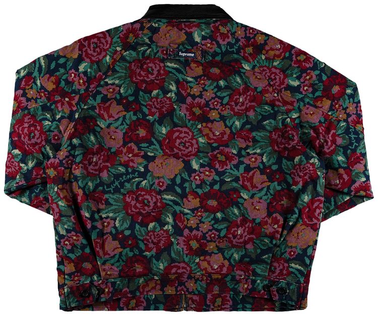 Supreme Leather Collar Work Jacket Digi Floral