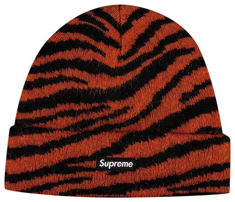 Supreme Mohair Beanie Tiger Stripe