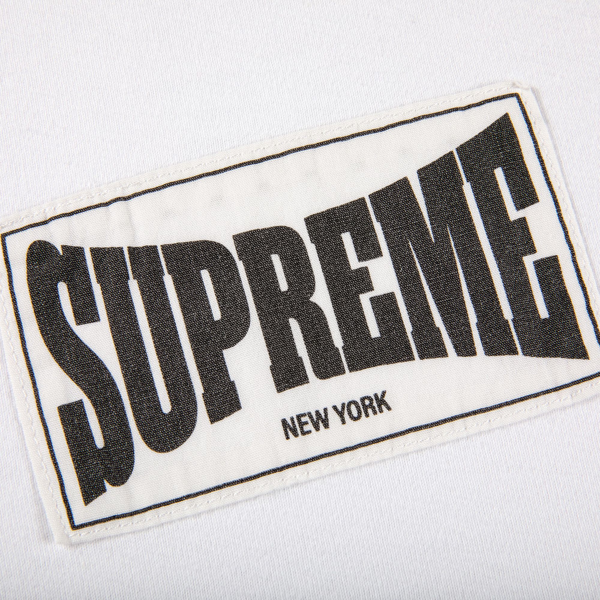 Buy Supreme Woven Label Long Sleeve Top White FW20KN65 WHITE GOAT