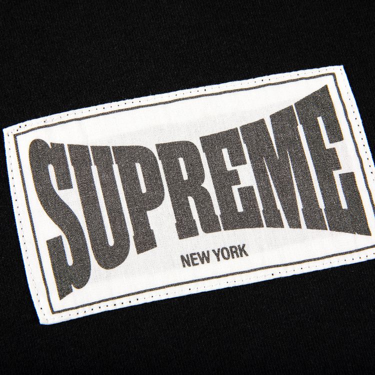 Supreme Woven Label Long Sleeve Top Black