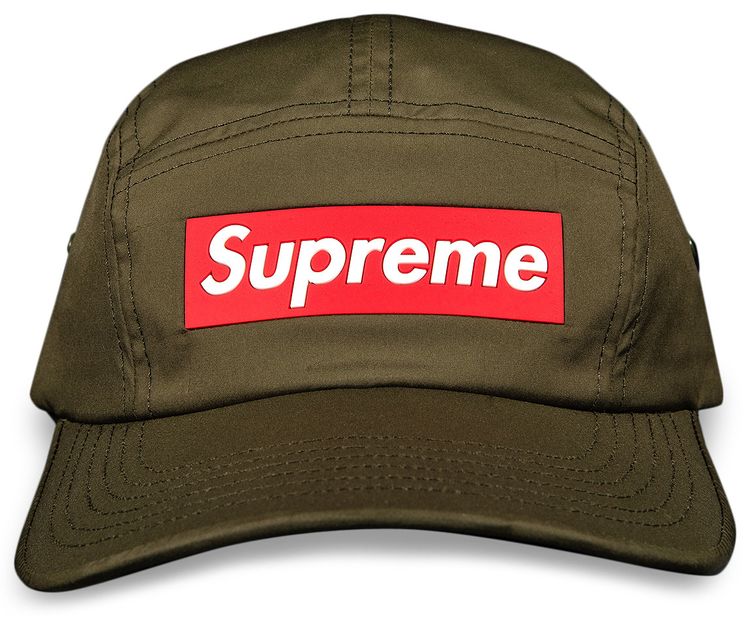 Supreme Inset Logo Camp Cap Olive