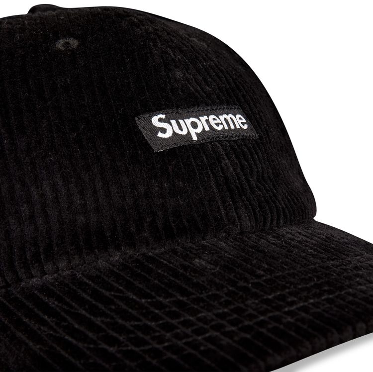 Supreme Ripple Corduroy Small Box 6 Panel Black